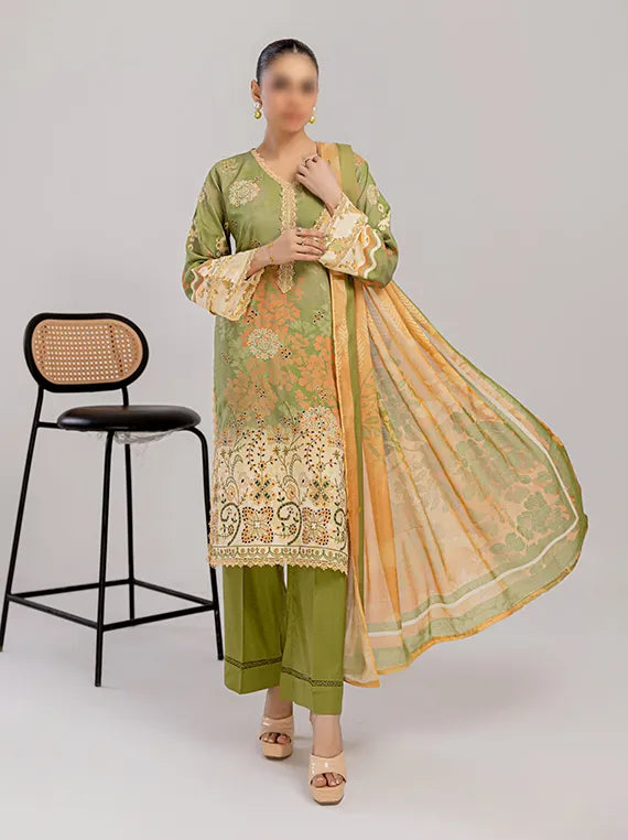 Meraki Embroidered Staple Doriya Collection 2025 By Fantak (D-04)