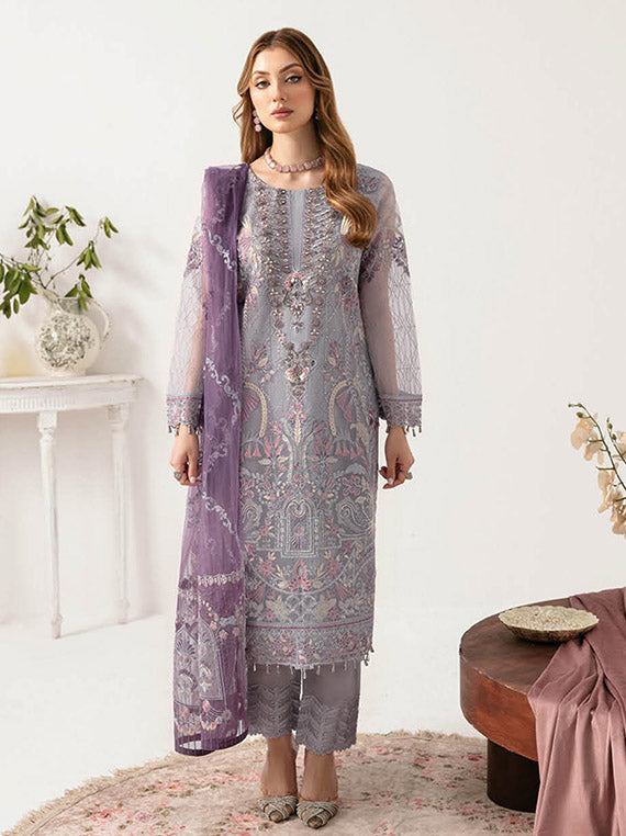 Minhal By Ramsha Chiffon Collection 2024 Vol-11 (M-1104)