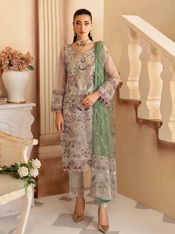 Minhal By Ramsha Organza Collection 2024 Vol-12 (M-1202)