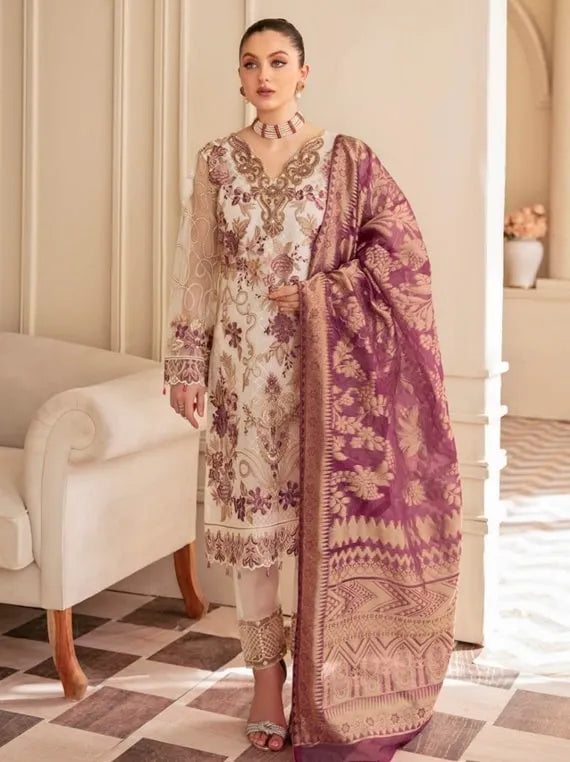 Minhal by Ramsha Organza Collection 2022 Vol-06 (M-608)