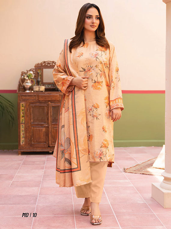 Modern Digital Printed Peach Collection 2025 Vol-184 (D-10)