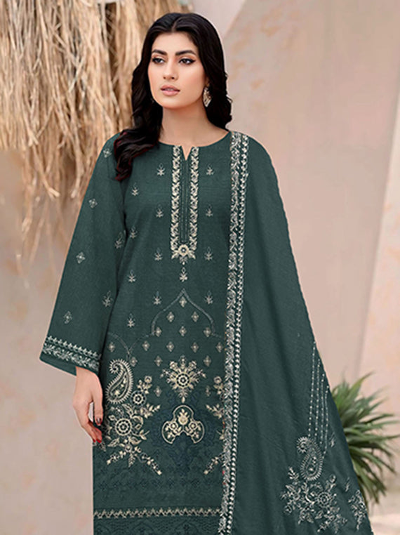 Modern Embroidered Dhanak Collection 2025 Vol-136 (D-02)