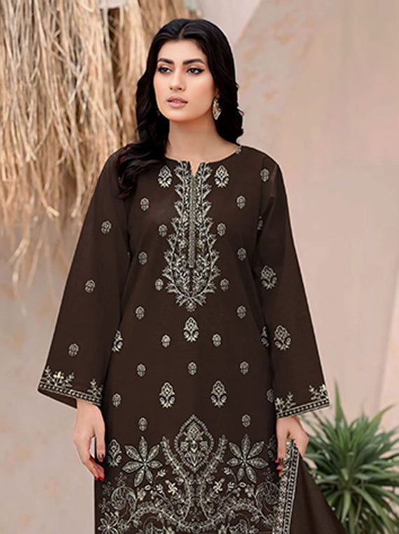 Modern Embroidered Dhanak Collection 2025 Vol-136 (D-03)