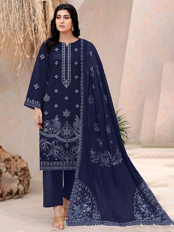 Modern Embroidered Dhanak Collection 2025 Vol-136 (D-04)