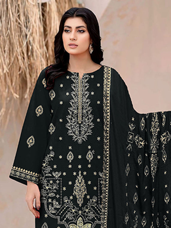 Modern Embroidered Dhanak Collection 2025 Vol-136 (D-05)