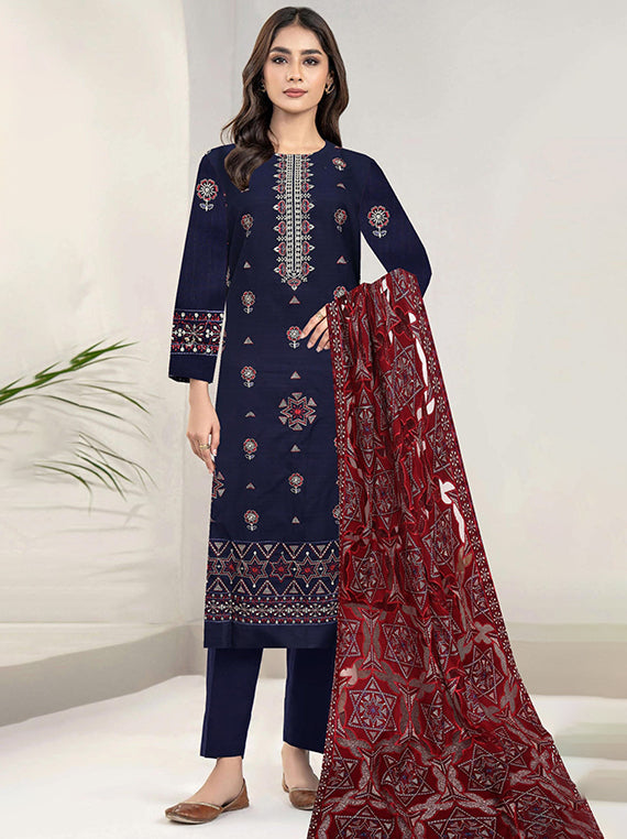 Modern Embroidered Luxury Peech Collection 2025 VOl-120 (D-02)