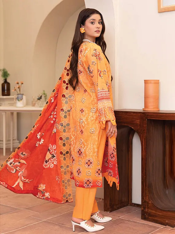 Modern Printed Embroidered Lawn Collection 2025 Vol-52 (MD-08)