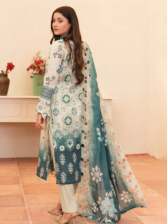 Modern Printed Embroidered Lawn Collection 2025 Vol-52 (MD-09)