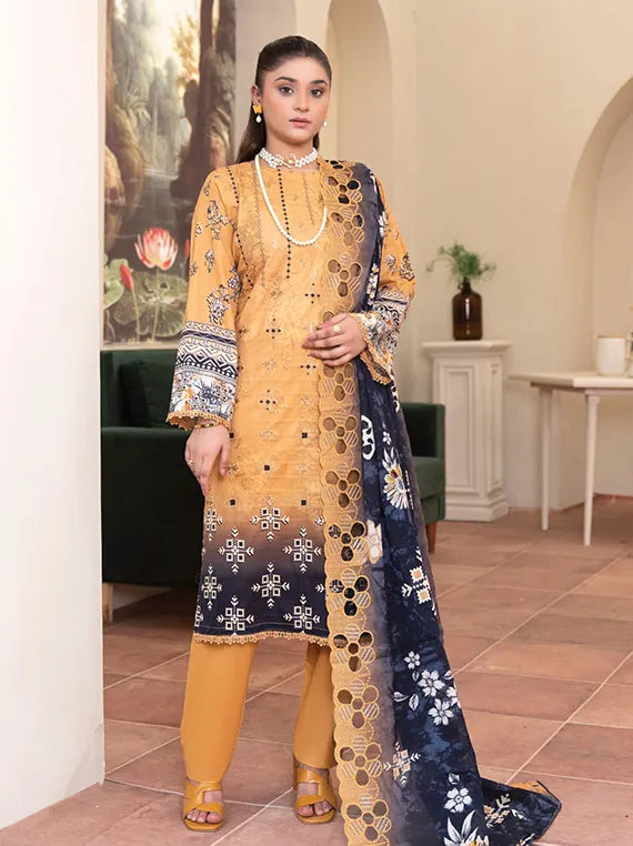 Modern Printed Embroidered Lawn Collection 2025 Vol-52 (MD-10)