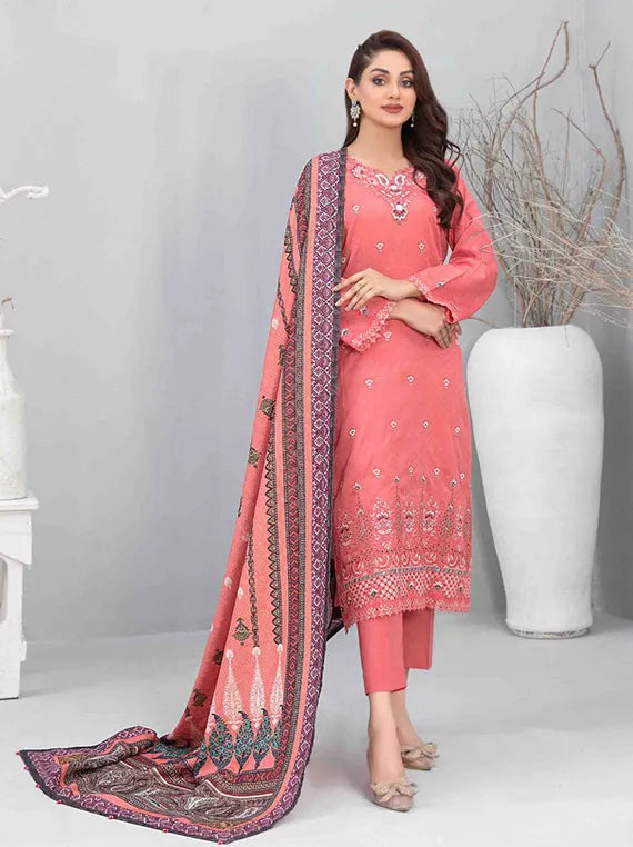 Neeshy Laserkari Embroidered Lawn Collection 2024 Tawakkal Fabric (D-2003)