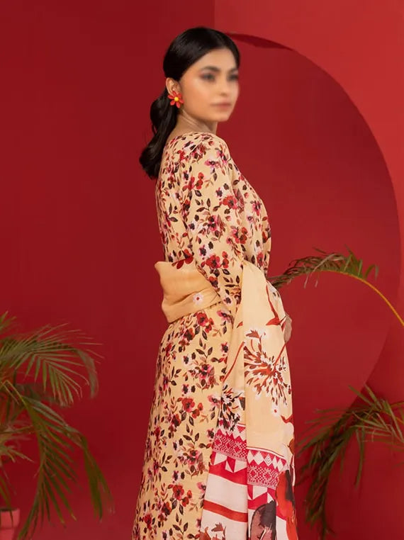 Nureh by Fantak Printed Slub Lawn Collection 2025 Vol-12 (D-09)