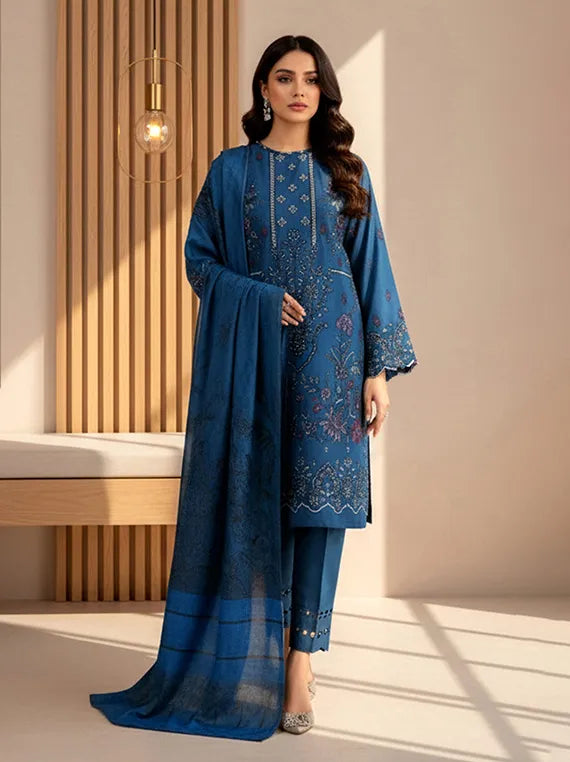 PAYAL Embroidered Zari Leather Peach Collection 2025 by Chawla Fabrics (D-02)