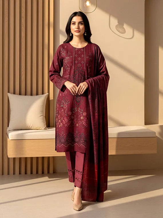 PAYAL Embroidered Zari Leather Peach Collection 2025 by Chawla Fabrics (D-03)