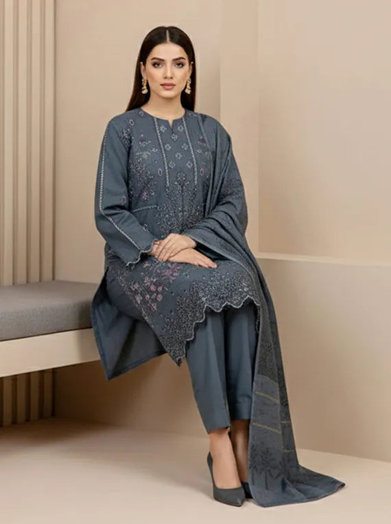 PAYAL Embroidered Zari Leather Peach Collection 2025 by Chawla Fabrics (D-05)