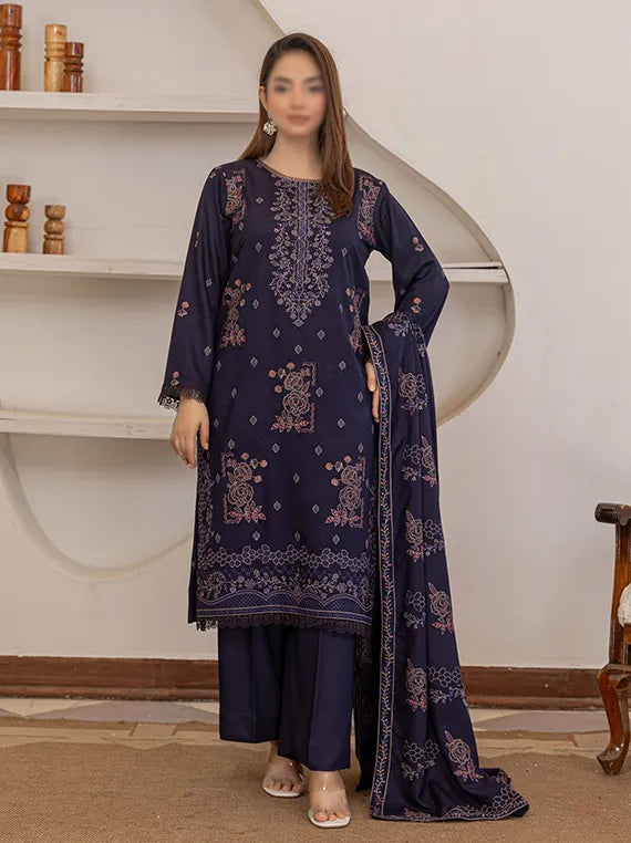 POSHAQ by Fantak Embroidered Karandi Collection 2025 (D-02)