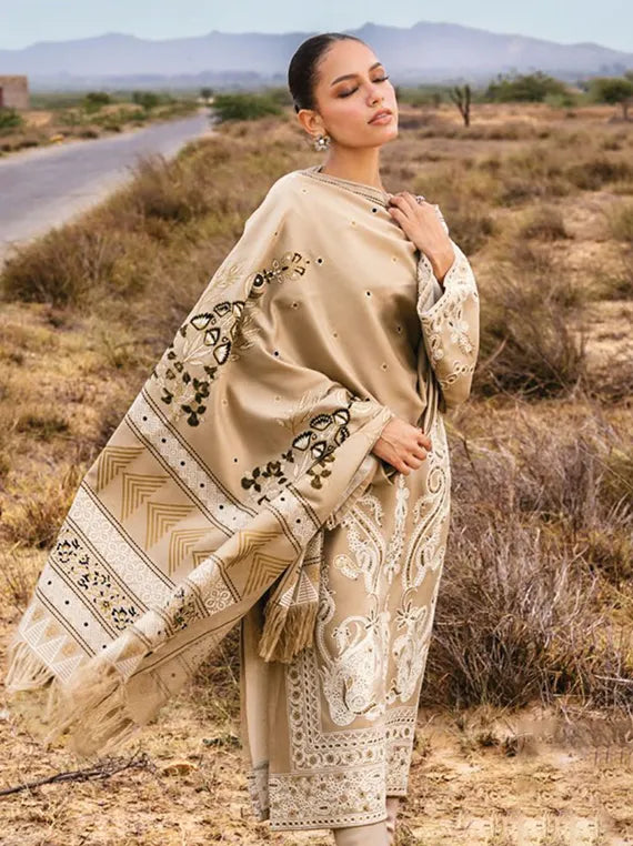 Pat Jhaar by Gul Ahmed Embroidered Pashmina Collection 2025 (AP-52003)