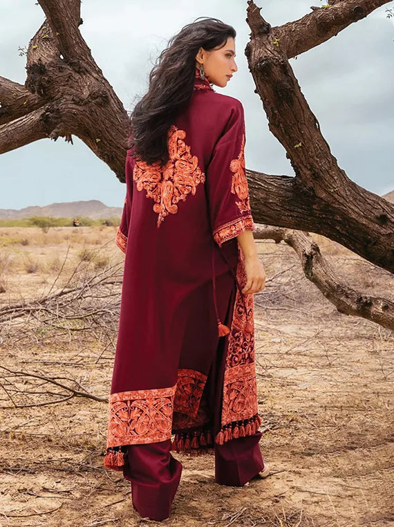 Pat Jhaar by Gul Ahmed Embroidered Pashmina Collection 2025 (AP-52011)