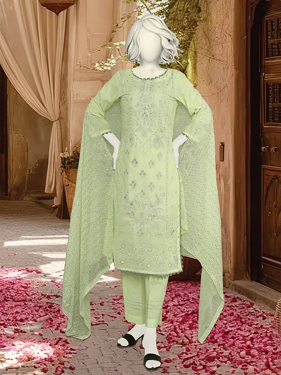 Premium Ghazal Embroidered Lawn Collection 2025 by ABC (D-977)