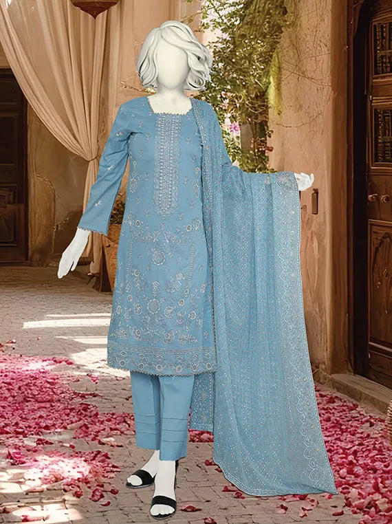 Premium Ghazal Embroidered Lawn Collection 2025 by ABC (D-979)