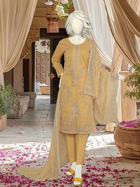 Premium Ghazal Embroidered Lawn Collection 2025 by ABC (D-981)