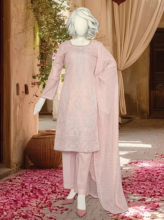 Premium Ghazal Embroidered Lawn Collection 2025 by ABC (D-982)