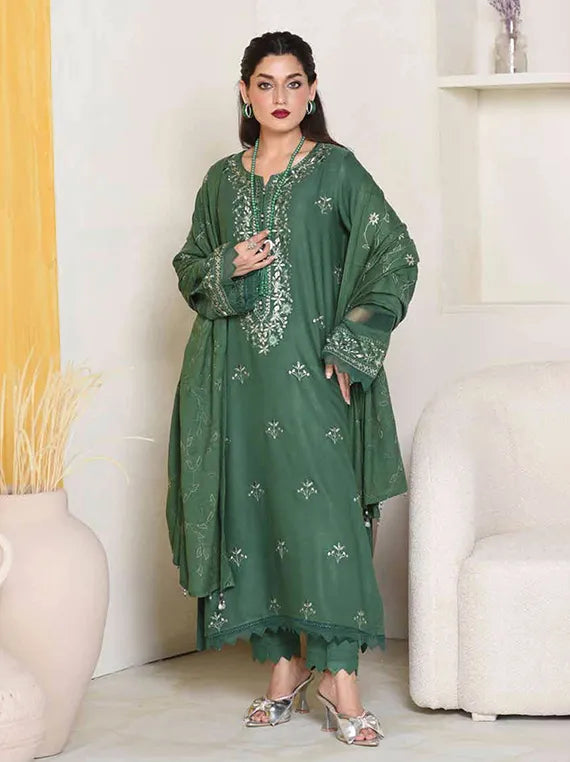 Riwayat Embroidered Peach Leather Collection 2025 Riaz Arts (RL-43)