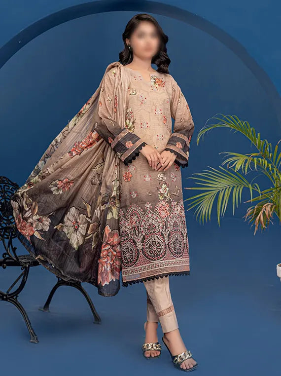 Riwayat by Fantak Printed Embroidered Lawn Collection 2025 Vol-02 (A-05)