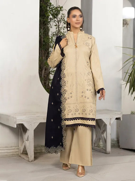 SOHO by Fantak Embroidered Dhanak Collection 2025 (D-04)