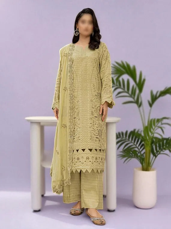 SUFFUSE by Fantak Embroidered Slub Viscose Collection 2025 (D-01)