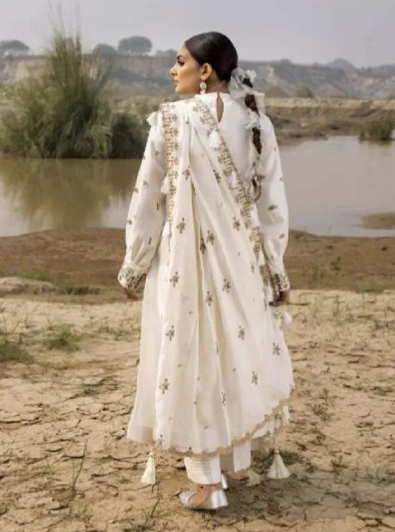 Siera Embroidered Peach Collection 2024 By Sidra Aleem (D-01)