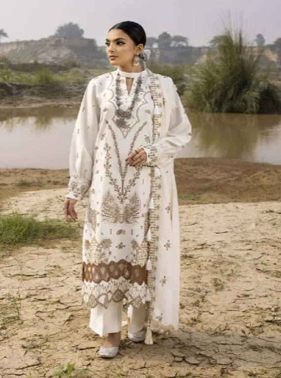 Siera Embroidered Peach Collection 2024 By Sidra Aleem (D-01)