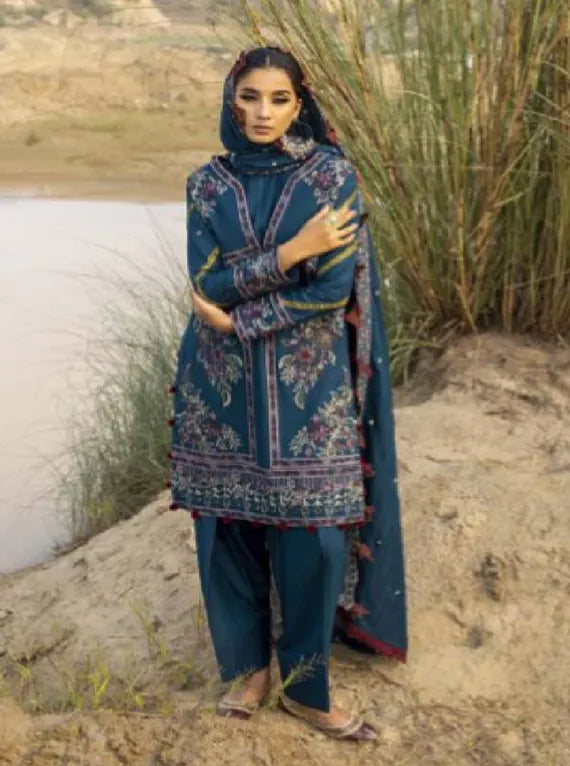 Siera Embroidered Peach Collection 2024 By Sidra Aleem (D-03)