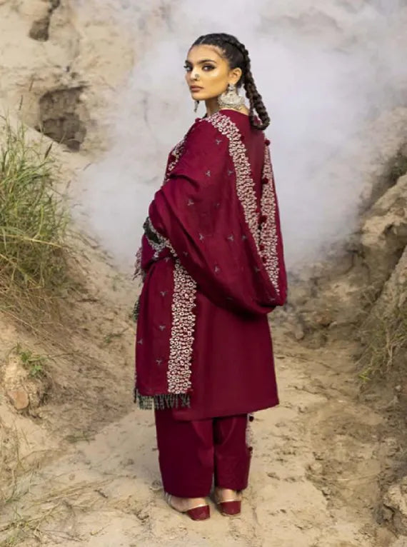 Siera Embroidered Peach Collection 2024 By Sidra Aleem (D-05)