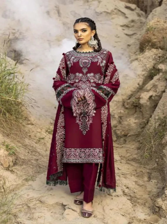 Siera Embroidered Peach Collection 2024 By Sidra Aleem (D-05)