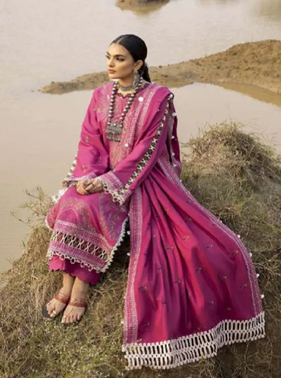 Siera Embroidered Peach Collection 2024 By Sidra Aleem (D-07)