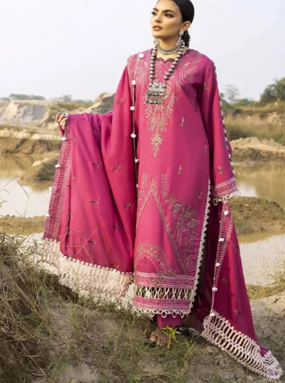 Siera Embroidered Peach Collection 2024 By Sidra Aleem (D-07)