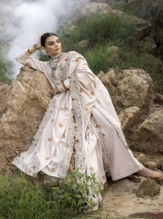Siera Embroidered Peach Collection 2024 By Sidra Aleem (D-09)