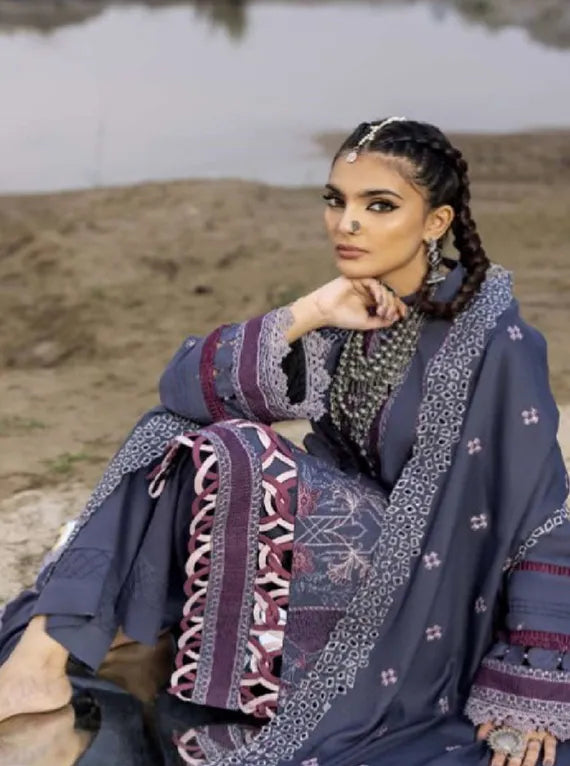 Siera Embroidered Peach Collection 2024 By Sidra Aleem (D-10)