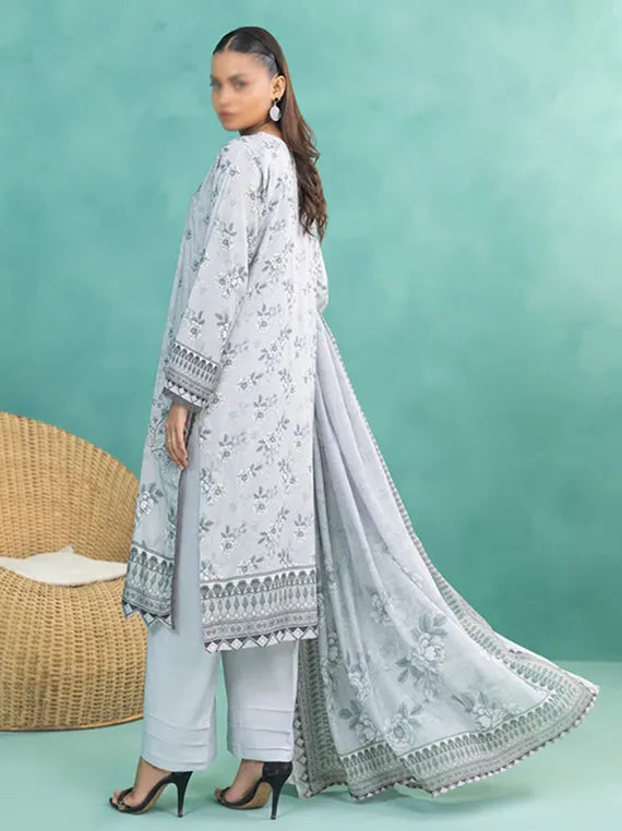 TEHZEEB by Fantak Embroidered Slub Staple Collection 2025 (D-02)