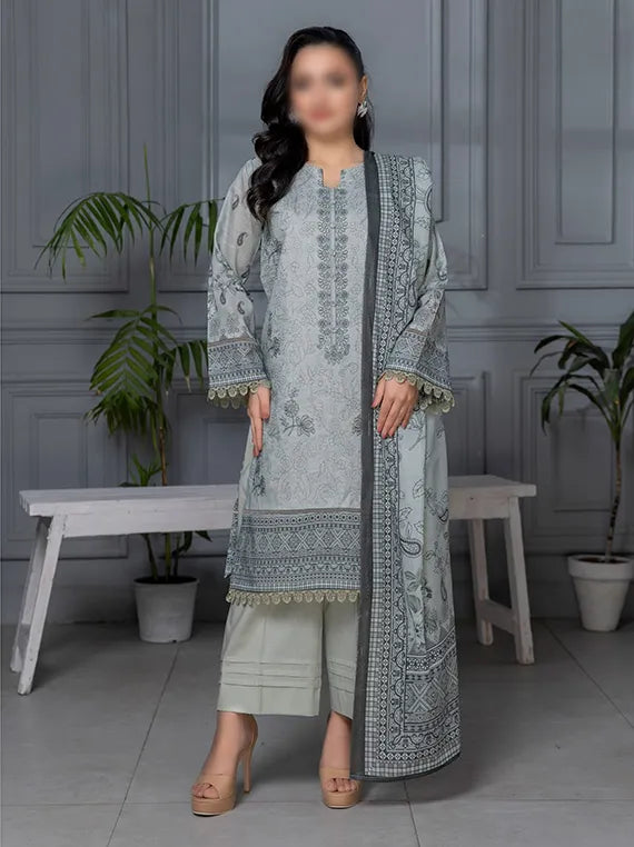 Tabeer Slub Lawn Collection 2025 By Fantak (D-03)