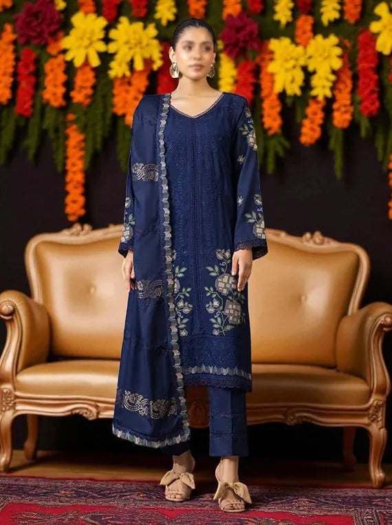 Tassur by Fantak Embroidered Viscose Collection 2025 Vol-02 (D-01)