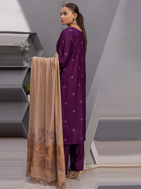 Tulip Embroidered Dhanak Collection 2025 By Fantak (D-08)