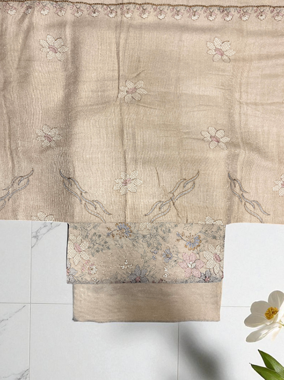 Warm Fully Embroidered Peach Leather Edit 2025 (25DR12-10)