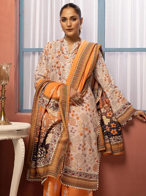 Zarkis By Riaz Arts Printed Khaddar Collection 2024 (D-01)