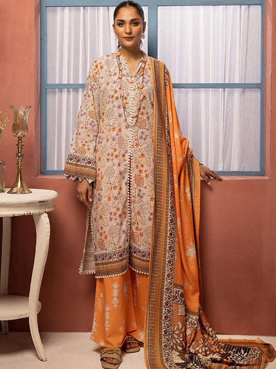 Zarkis By Riaz Arts Printed Khaddar Collection 2024 (D-01)