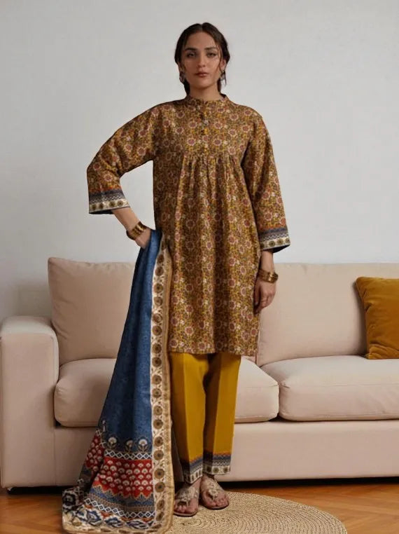 Zellbury Printed Winter Khaddar Collection 2025 (WUW24X30468)