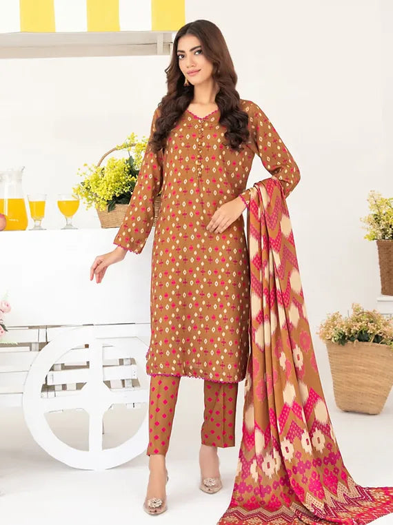 Zurina Printed Leather Peach Collection 2025 by Tawakkal Fabrics (D-4480)