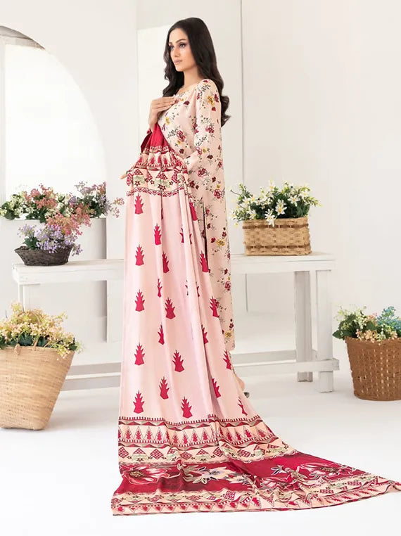 Zurina Printed Leather Peach Collection 2025 by Tawakkal Fabrics (D-4483)