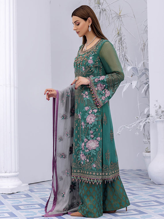 Flossie Festive Embroidered Unstitched Collection'26 (S-801)