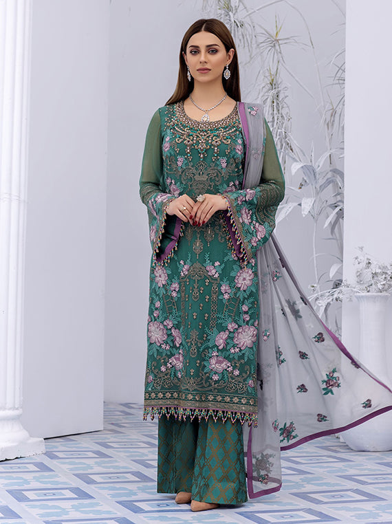 Flossie Festive Embroidered Unstitched Collection'26 (S-801)